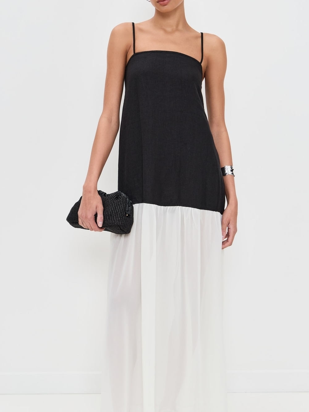 VRG GIRL Nora Black & White Maxi Dress